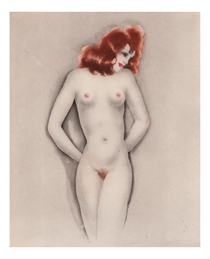 Louis Icart, Little Breasts from The Life of Breasts, Nude, Original Etching & Aquatint, 1945