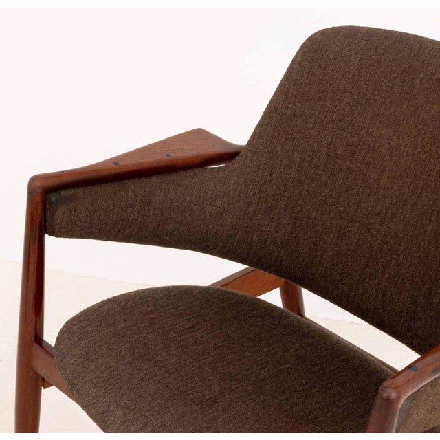 Wood Ib Kofod-Larsen Style Teak Armchair For Sale - Image 7 of 10
