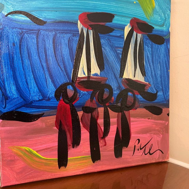 1970s 1970s Peter Keil Landscape Painting on Canvas For Sale - Image 5 of 9