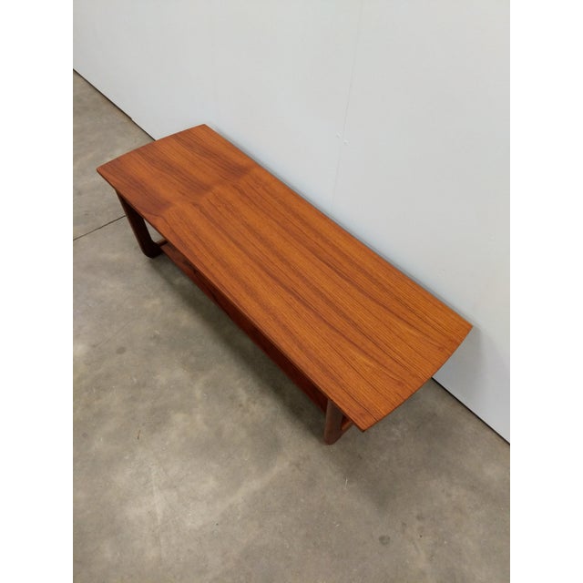 1960s Vintage Mid Century Modern Teak Coffee Table For Sale - Image 5 of 7