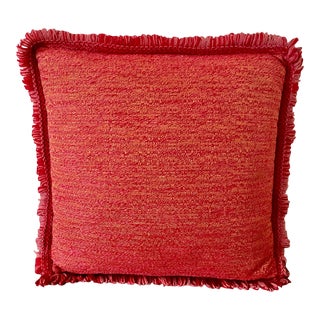 Vintage Fringed Accent Pillow For Sale