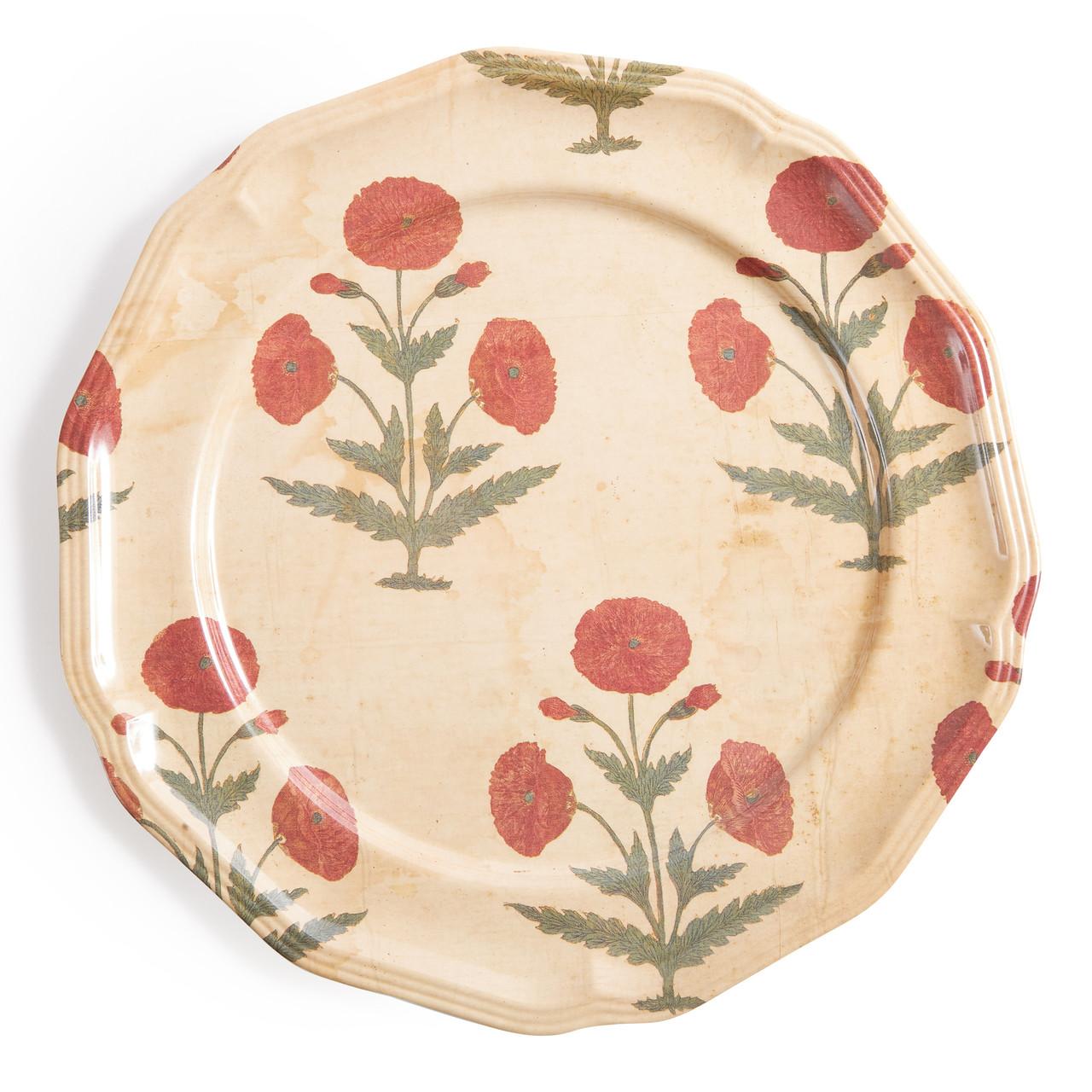Poppy Red Side Plates, Set of 4