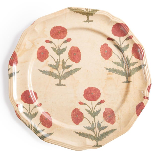 Poppy Red Side Plates, Set of 4 For Sale In New York - Image 6 of 6