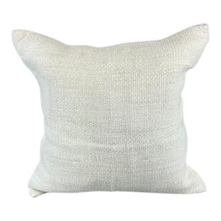 20 x 20 Hemp Pillow Turkish Cushion Natural Grayish White Pillow Cushion Cover For Sale