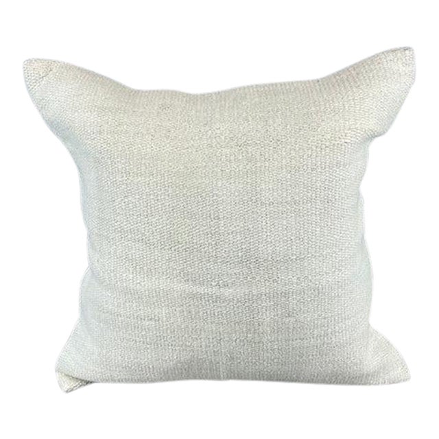 20 x 20 Hemp Pillow Turkish Cushion Natural Grayish White Pillow Cushion Cover For Sale