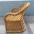 Wood Vintage Boho Chic Woven Wicker Love Seat For Sale - Image 7 of 10