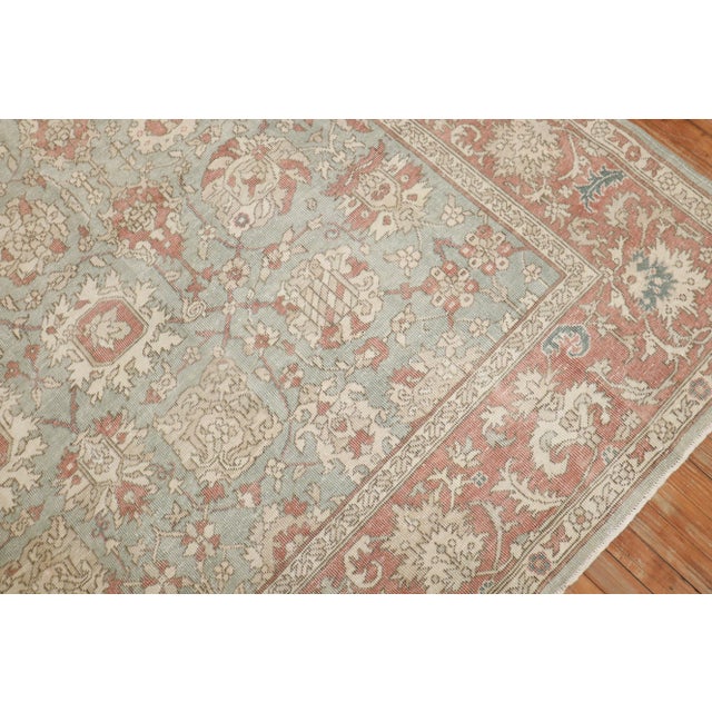 Vintage Soft Green Turkish Rug - 8'5" x 11'8" For Sale - Image 4 of 10