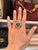Metal 9 Ct Cushion Colombian Emerald & Diamond 2.5 Ct Ring Platinum Ring, Estate For Sale - Image 7 of 8