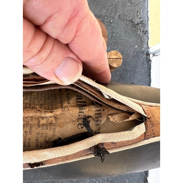 Vintage Mid Century Camel Saddle Low Stool, Ottoman For Sale - Image 10 of 10