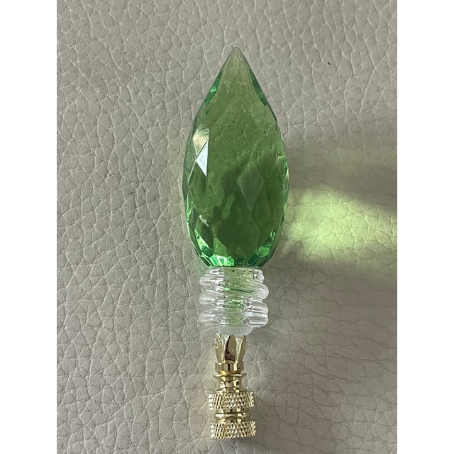 Shabby Chic 1970s Faceted Acrylic Bulb Lamp Finial For Sale - Image 3 of 4