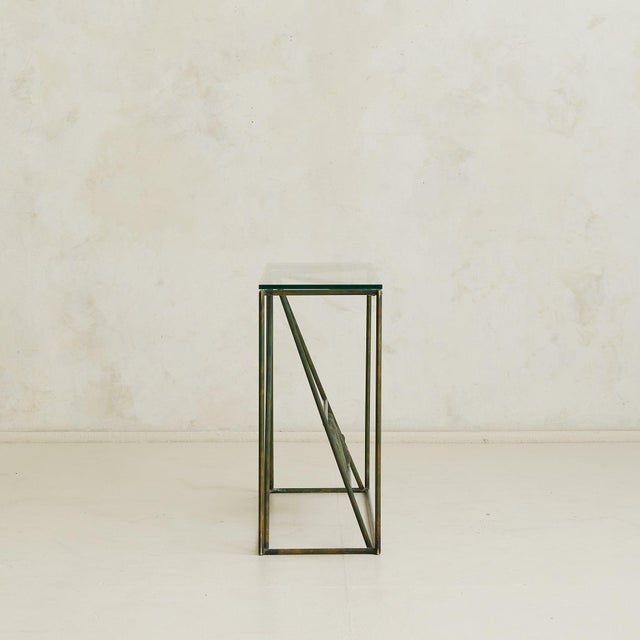 French Bronze Console Table Attributed to Jacques-Pierre Dufresne, 1950s For Sale - Image 11 of 18