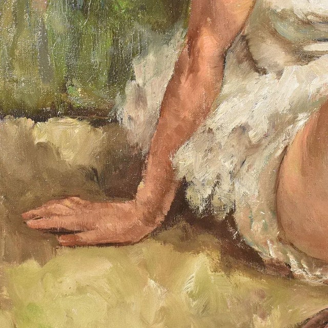 Maurice Callewaert, Young Dancer, 1930, Oil on Canvas, Framed For Sale - Image 6 of 11