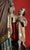 Brown Large Religious Statue of Saint Joseph and the Baby Jesus in Polychrome Terracotta and Gilded Wood For Sale - Image 8 of 11