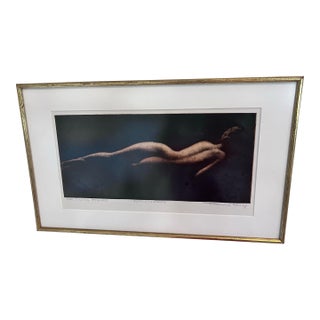 1970s Artist’s Proof “Reclining Figure” by Francis Kelly | Framed British Figurative Print For Sale