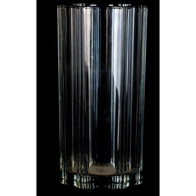 Italian Polyhedral Glass Vase with Multifaceted Decoration, 1970s For Sale - Image 4 of 5