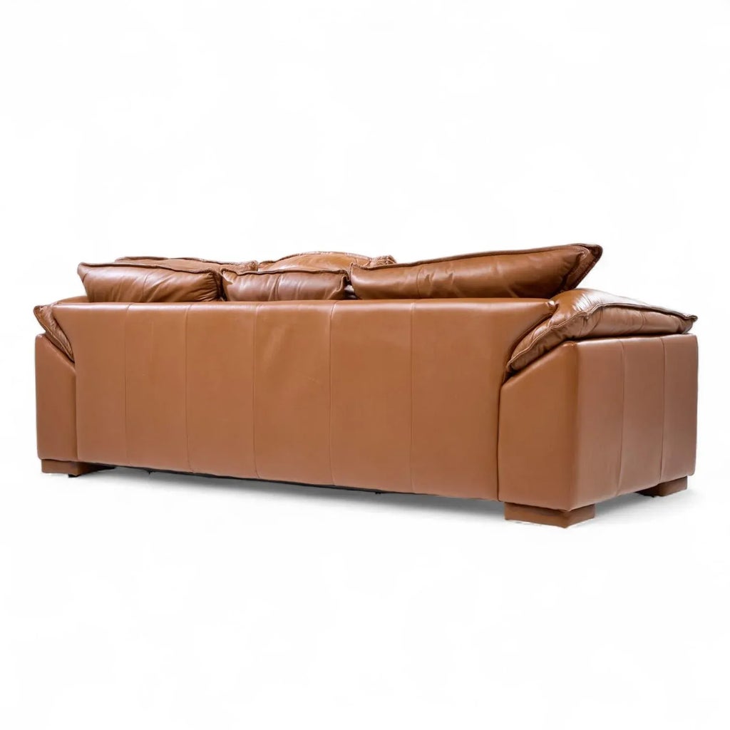 Niels Eilersen Monza Mid Century Danish Leather Three-Seat Sofa