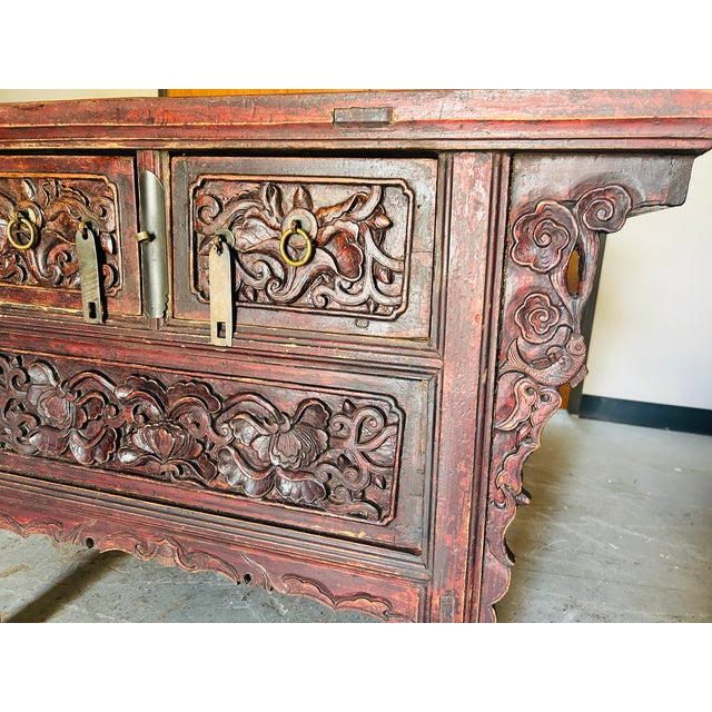 Wood Antique Chinese Altar Cabinet (3717), Circa 1800-1849 For Sale - Image 7 of 7
