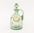 Collection of Four Gilt Hand-Painted Green Glass Vessels, comprising: a stoppered ewer, a diminutive jug, a, opaque glass...