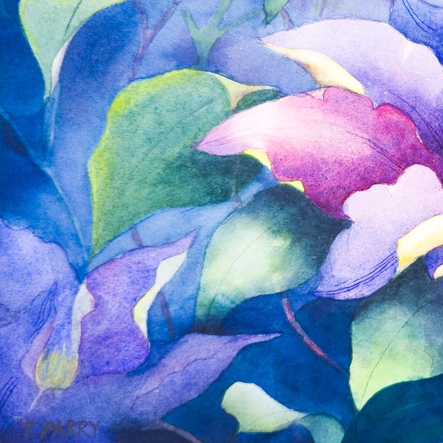 Leatherflower and Clematis Vines - Tomoko Parry, C. 1990s For Sale In San Diego - Image 6 of 10