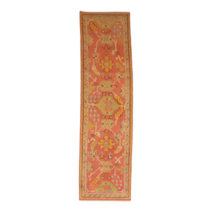 Antique Zabihi Collection Colorful Turkish Oushak Runner