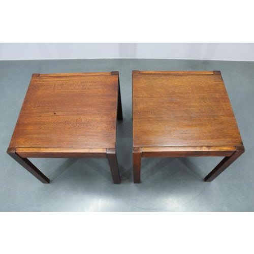 1960s Square Wooden Side Tables, Denmark, 1960s, Set of 2 For Sale - Image 5 of 18