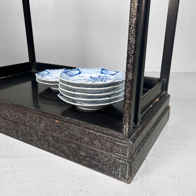 Japanese Lacquered Tana Display Shelving with Raden Inlay, 1890s For Sale - Image 16 of 18
