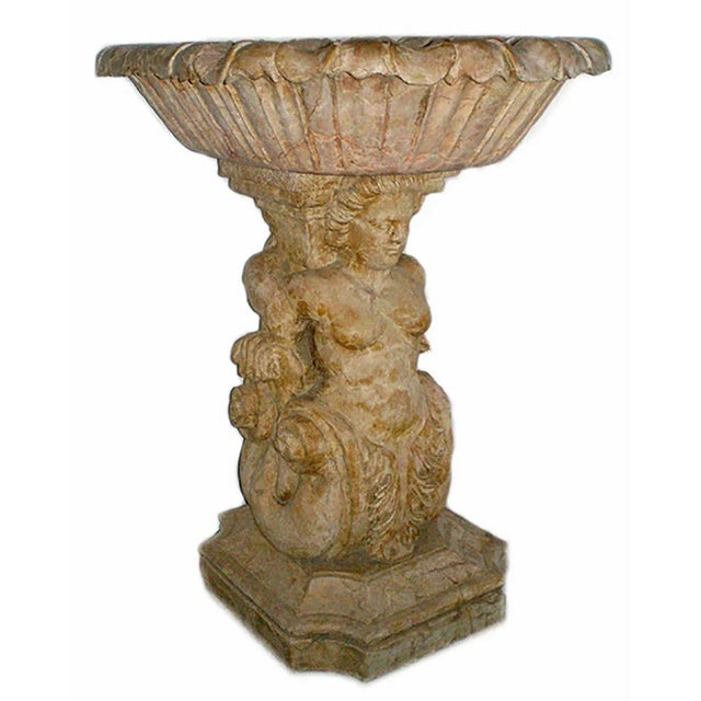 Italian Still Fountain Depicting Poseidon and Amphitrite- Soapstone For Sale - Image 10 of 10