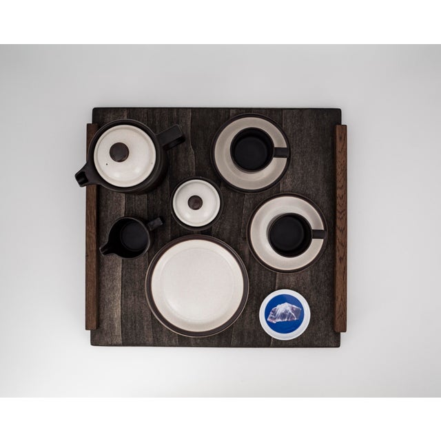 Brutalist Tête-À-Tête for Two on Wooden Tray from Doverstone & Fürstenberg, 1960s, Set of 12 For Sale - Image 13 of 17