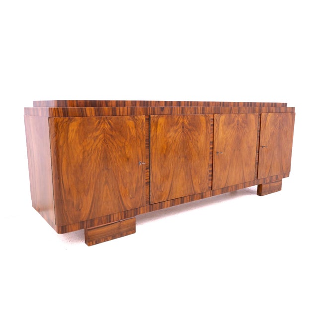 Wood Art Deco Sideboard, Poland, 1940s For Sale - Image 7 of 11