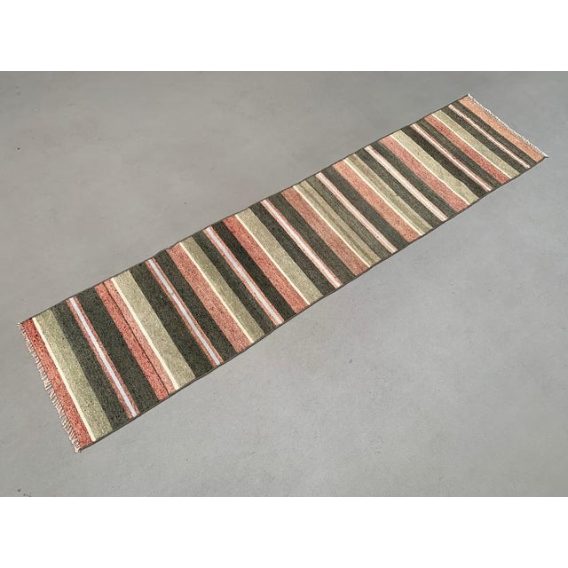 Pattern: Geometric Shape: Runner Size: 218x47 cm Regional Design: Kilim Material: Wool Item Length: 218 Colour:...