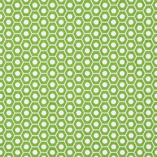 Sample - Schumacher X Studio Bon Queen B Fabric in Green For Sale