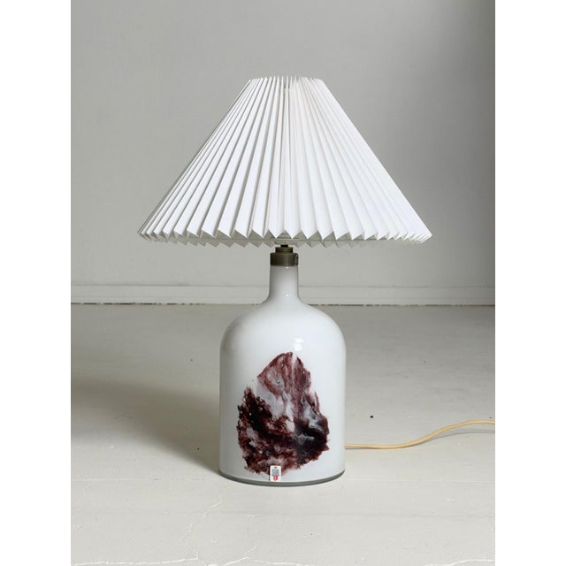 Holmegaard Table Lamp by Michael Bang – Denmark, 1970s–80s This Danish vintage table lamp features a sculptural white...