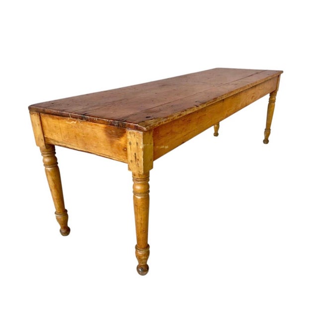 19th Century Pine Farmhouse Work Table For Sale - Image 11 of 11
