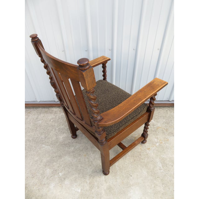 Antique Mission Oak Stickley Brothers Barley Twist Arm Chair Chairish