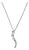0.60ctw Graduated Diamond Journey Pendant Necklace 14k White Gold 21" Box Chain For Sale