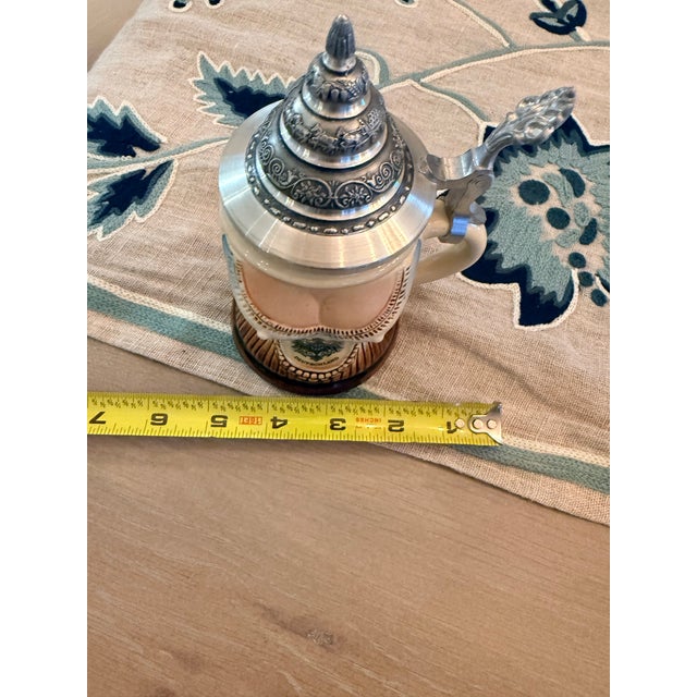 Metal Vintage German Stein in the Shape of a Bar Maid For Sale - Image 7 of 9
