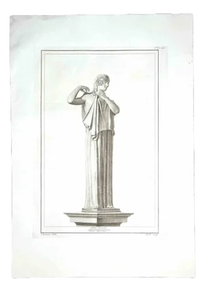 Carlo Nolli, Ancient Roman Statue, Original Etching, 1700s