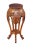 Chinoiserie Mid 20th Century Round Chinoiserie Carved Mahogany Plant Stand Sculpture Pedestal For Sale - Image 3 of 11