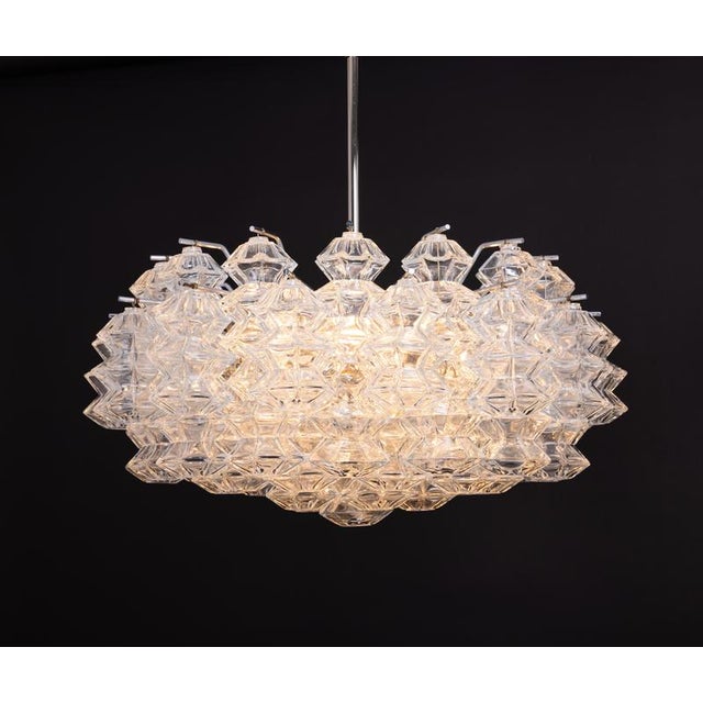 Large Pagoda Glass Chandelier from Kalmar, Austria, 1960s For Sale - Image 14 of 16
