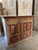 1920s Antique Boho Vanity Hand-Carved Pink Sideboard Cabinet With Sunburst Doors For Sale - Image 5 of 8