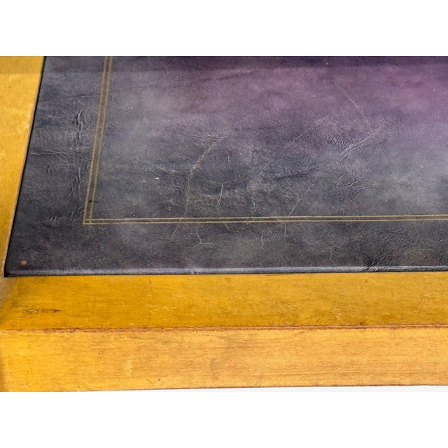 Wood Tommi Parzinger, Coffee Table, Bleached Mahogany, Leather, Usa, 1930s For Sale - Image 7 of 9