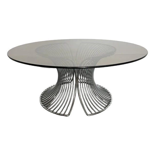 Coffee Table in Smoked Glass,1980s For Sale