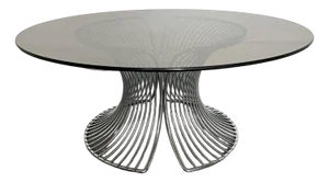 Coffee Table in Smoked Glass,1980s