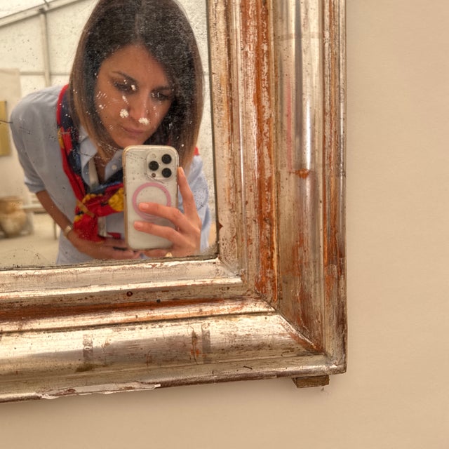 Great silver guiltwood mirror Antique mirror