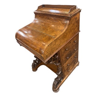 Mid 19th Century English Piano Top Davenport Desk For Sale