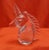 Mid 20th Century 1970s Whimsical Horse Clear Crystal Controlled Bubbles Solid Glass Unicorn Figurine For Sale - Image 5 of 8