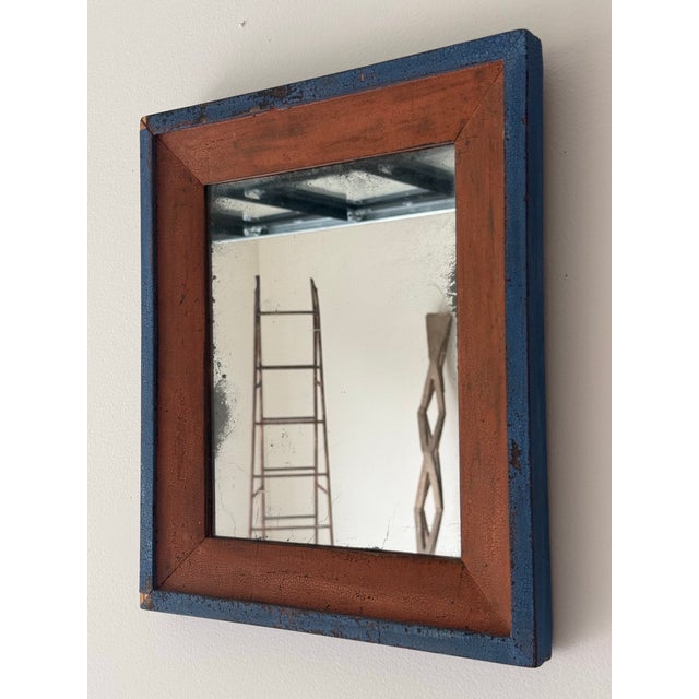 Folk Art Folk Art Painted Wall Mirror For Sale - Image 3 of 9