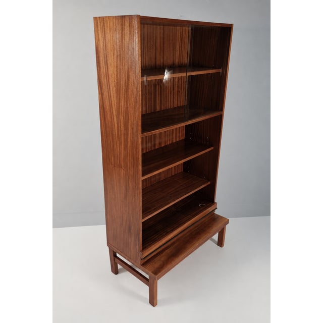 Brown Vintage Bookcase in Beech, 1970s For Sale - Image 8 of 10