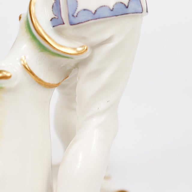 Nymphenburg Porcelain Commedia Dell'Arte Figure of Pierrot For Sale - Image 10 of 12