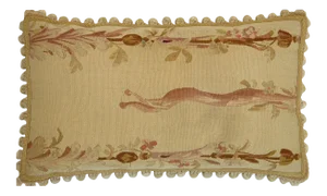 Circa 1870 Antique French Aubusson Tapestry Pillow